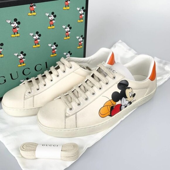NIB Authentic Gucci X Disney Ace Sneaker US Man 7 - Picture 2 of 11
